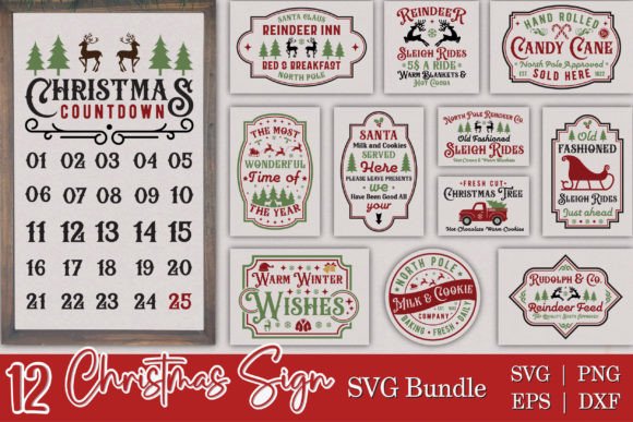 Christmas Sign SVG Bundle Review