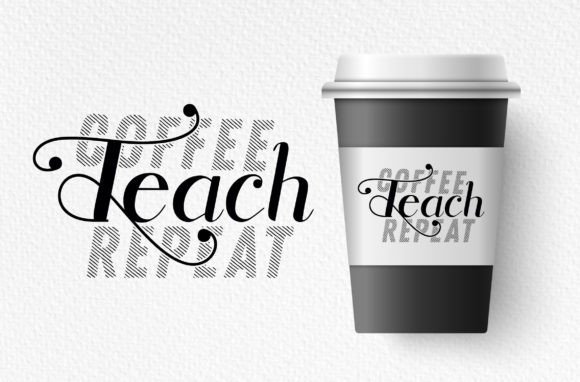 Coffee Teach Repeat Teacher Tshirt Svg